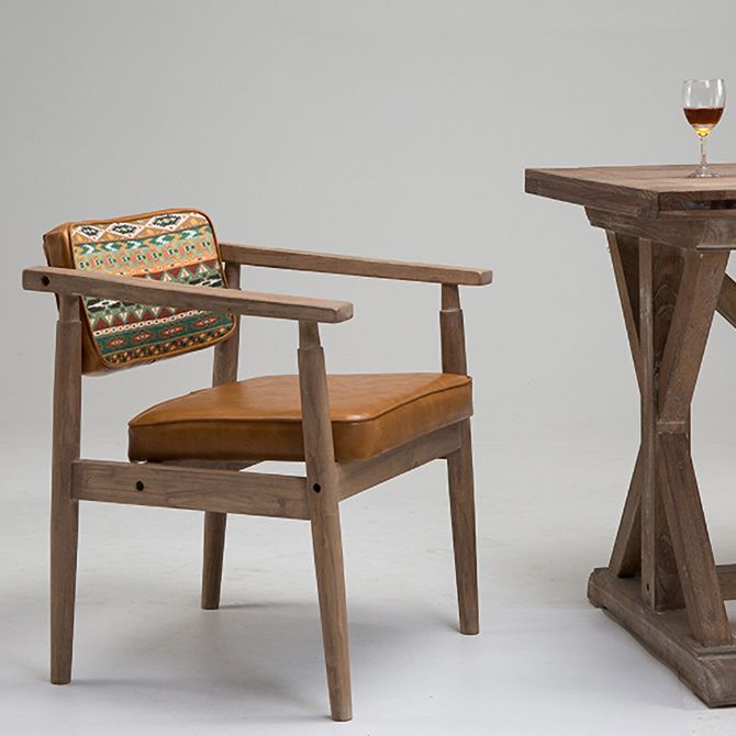 Traditional Style Rubber Wood Chairs Open Back Side Kitchen Dining Chair Clearhalo ' kitchen&dining_furn' 'Dining Chairs' 'Dining Tables & Seating' 'dining_chair' 'furn' 'furn_dining_chair' 'Furniture' 'furniture_dining_chair' 'Kitchen & Dining Furniture' 'kitchen' 1200x1200_ca5f37d4-96dc-46a3-b38c-ed528f1fec2f