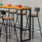 Contemporary Bar-height Counter Stool Low Back Bar Stool with Metal Base