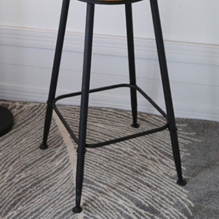 Tavolo da bar in legno solido rotondo industriale set 1/2/5 pezzi con sgabelli alti