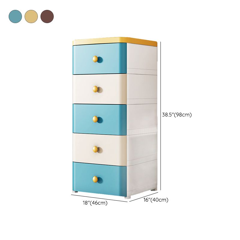 5-Drawer Wardrobe Armoire with Legs Modern Plastic Storage Cabinet Clearhalo 'Armoires & Wardrobes' 'armoires_wardrobes' 'Bedroom Furniture' 'furn' 'furn_armoires_wardrobes' 'Furniture' 1200x1200_ca6195d6-b73c-4bdf-810c-3df4fef16be5