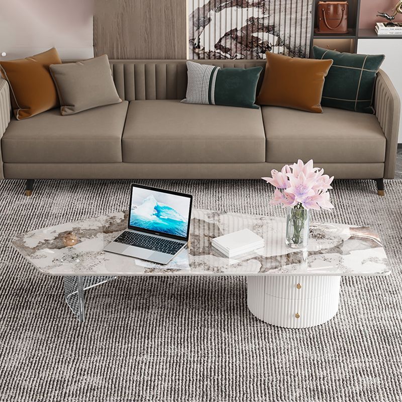 Modern Acrylic Legs Coffee Table Slate Coffee Table for Living Room Clearhalo 'Coffee & Accent Tables' 'Coffee Tables' 'coffee_tables' 'furn' 'furn_coffee_tables' 'Furniture' 'Living Room Furniture' 1200x1200_ca6262de-bd55-48f2-83fd-81a22288ff92
