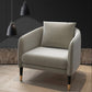 Linen 25.19" Wide Barrel Chair Arms Included Chair with Basic Four Leg