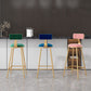 Nordic Style Bar-stool Round Counter Bar Stool with Metal Legs for Kitchen Clearhalo 'Bar Furniture' 'Bar Stools' 'bar_stools' 'furn' 'furn_bar_stools' 'Furniture' 'Kitchen & Dining Furniture' 1200x1200_ca629eeb-0c8c-4976-8065-906f839af294