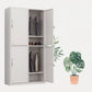 Contemporary Hinged Wardrobe Cabinet Steel Wardrobe Closet for Home