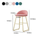 Nordic Glam Bar-stool Bucket Bar Stool for Home with Metal Legs