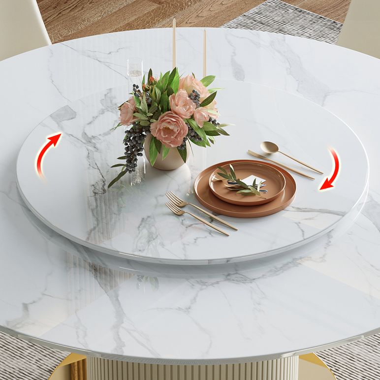 Moderne ronde eettafel massief houten voetstuk eettafel voor eetkamer