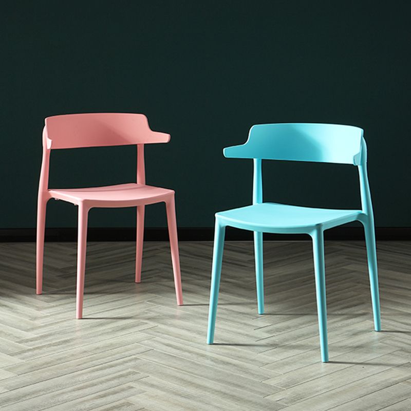 Scandinavian Plastic Dining Armless Chair Open Back Side Chair Clearhalo ' kitchen&dining_furn' 'Dining Chairs' 'Dining Tables & Seating' 'dining_chair' 'furn' 'furn_dining_chair' 'Furniture' 'furniture_dining_chair' 'Kitchen & Dining Furniture' 'kitchen' 1200x1200_ca67521e-f1ef-4e4c-a006-07ce33dff8de