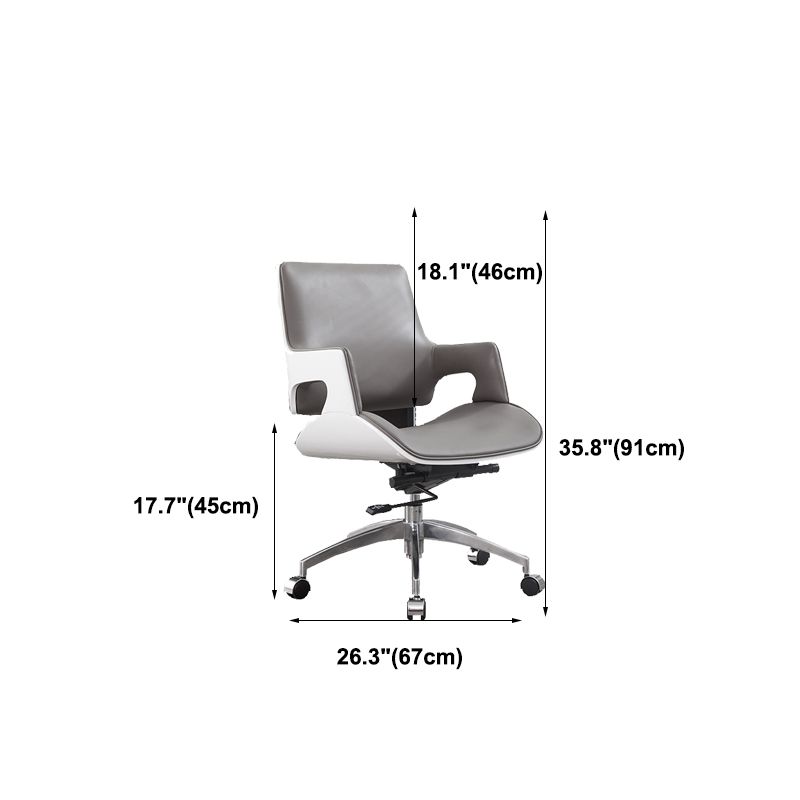 High / Mid Back Office Chair Grey Upholstered Desk Chair with Wheels Clearhalo 'furn' 'furn_office_chair' 'Furniture' 'Office Chairs' 'Office Furniture' 'office_chair' 1200x1200_ca681110-8a21-4bca-953e-c29fa516e081
