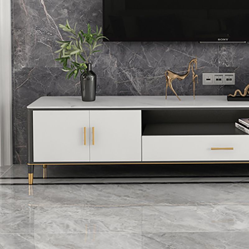 Open Storage TV Media Console Supporto TV in pietra per soggiorno