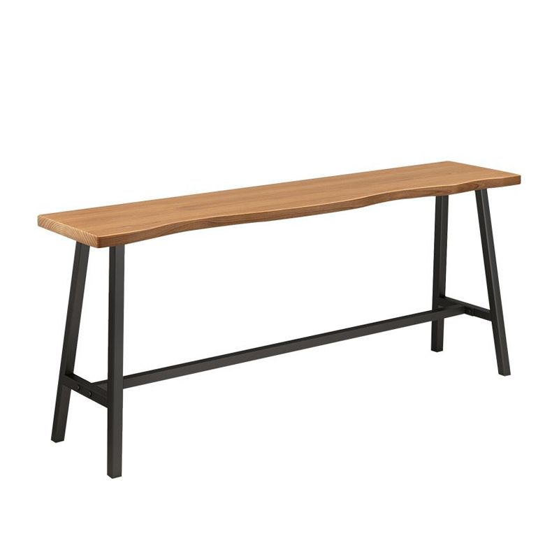 1/4 Pieces Industrial Iron Bar Table Set Rectangle Pine Wood Bistro Set with Footrest Clearhalo 'Bar Furniture' 'furn' 'furn_home_bar_bar_sets' 'Furniture' 'Home Bars & Bar Sets' 'home_bar_bar_sets' 'Kitchen & Dining Furniture' 1200x1200_ca6a4d1f-7e63-4d37-b581-e6b850859bfd