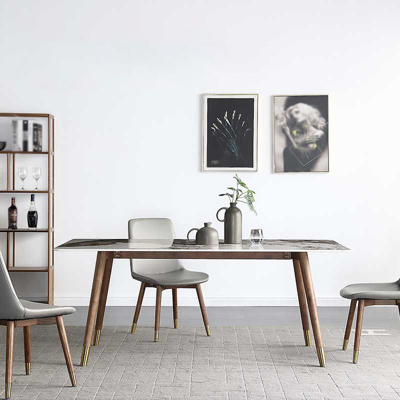 Rectangle Dining Site Table Stone Dining Room Collection with Solid Wood Base Clearhalo ' dining_table' 'Dining Tables & Seating' 'Dining Tables' 'furn' 'furn_dining_table' 'Furniture' 'furniture_dining_table' 'Kitchen & Dining Furniture' 'kitchen&dining_furn' 'kitchen' 'kitchen_dining_table' 1200x1200_ca6a9c7d-58fc-4b33-b5e0-42c67b7427da