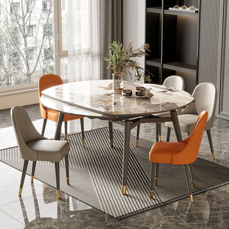 Contemporary Stone Dining Set 1/2/5/7 Pieces Dining Furniture for Home Clearhalo 'Dining Room Sets' 'Dining Tables & Seating' 'dining_room_set' 'furn' 'furn_dining_room_set' 'Furniture' 'Kitchen & Dining Furniture' 1200x1200_ca6aa4e2-8ddc-49a9-b078-b317c3b00f1a
