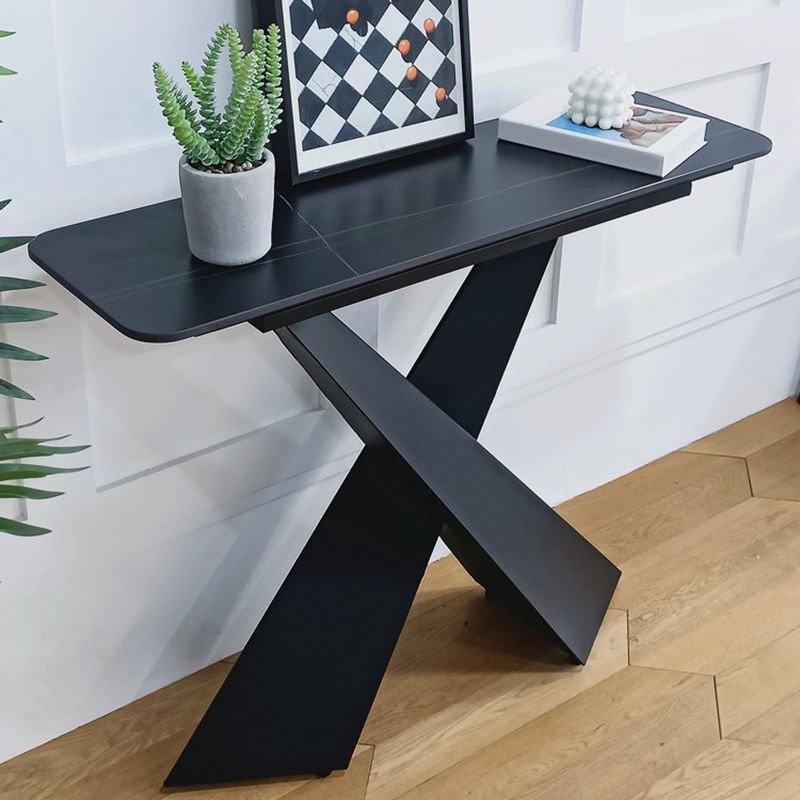 Tabella della console contemporanea da 15 "tavolo da rettangolo di pietra console tavolo da console