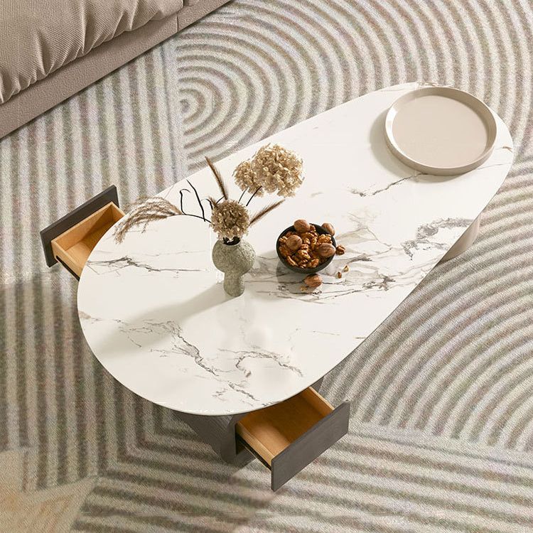 Modern Abstract Base Coffee Table Slate Free Form Coffee Cocktail Table with drawers Clearhalo 'Coffee & Accent Tables' 'Coffee Tables' 'coffee_tables' 'furn' 'furn_coffee_tables' 'Furniture' 'Living Room Furniture' 1200x1200_ca6b019d-8f6c-405d-bcce-0ef43aefdf86