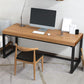 Industrial Metal Sled Office Desk Brown Home Writing Desk with Metal Legs Clearhalo 'furn' 'furn_office_desk' 'Furniture' 'Office Desks' 'Office Furniture' 'office_desk' 1200x1200_ca6ebdbd-5696-4fb4-9dd2-67553fdc9a0b