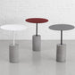 No Distressing End Table Set Modern Round Pedestal Concrete End Table
