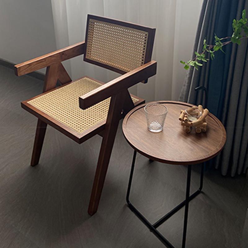 Chaise de bras à manger en bois massif