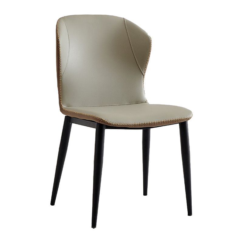 Industrial Home Side Chair Wingback Metal Upholstered Dining Room Chair Clearhalo ' kitchen&dining_furn' 'Dining Chairs' 'Dining Tables & Seating' 'dining_chair' 'furn' 'furn_dining_chair' 'Furniture' 'furniture_dining_chair' 'Kitchen & Dining Furniture' 'kitchen' 1200x1200_ca72d1a5-5b02-4380-9e4e-d92907432e48