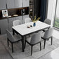 Sintered Stone Two-Color Dining Table Mid-Century 4 Legs Table for Dining Room Clearhalo ' dining_table' 'Dining Tables & Seating' 'Dining Tables' 'furn' 'furn_dining_table' 'Furniture' 'furniture_dining_table' 'Kitchen & Dining Furniture' 'kitchen&dining_furn' 'kitchen' 'kitchen_dining_table' 1200x1200_ca75e303-2c1b-4d58-81e5-516e24356b67