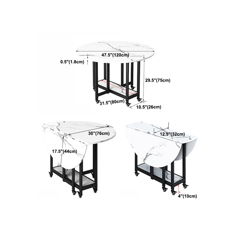 Modern Tripod Base Dinette Table Chipboard Folding Table Home Furniture (only Table) Clearhalo 'Dining Tables & Seating' 'Dining Tables' 'dining_table' 'furn' 'furn_dining_table' 'Furniture' 'furniture_dining_table' 'Kitchen & Dining Furniture' 'kitchen' 'kitchen_dining_table' 1200x1200_ca76c510-3753-47ea-81db-d8cad64696a3