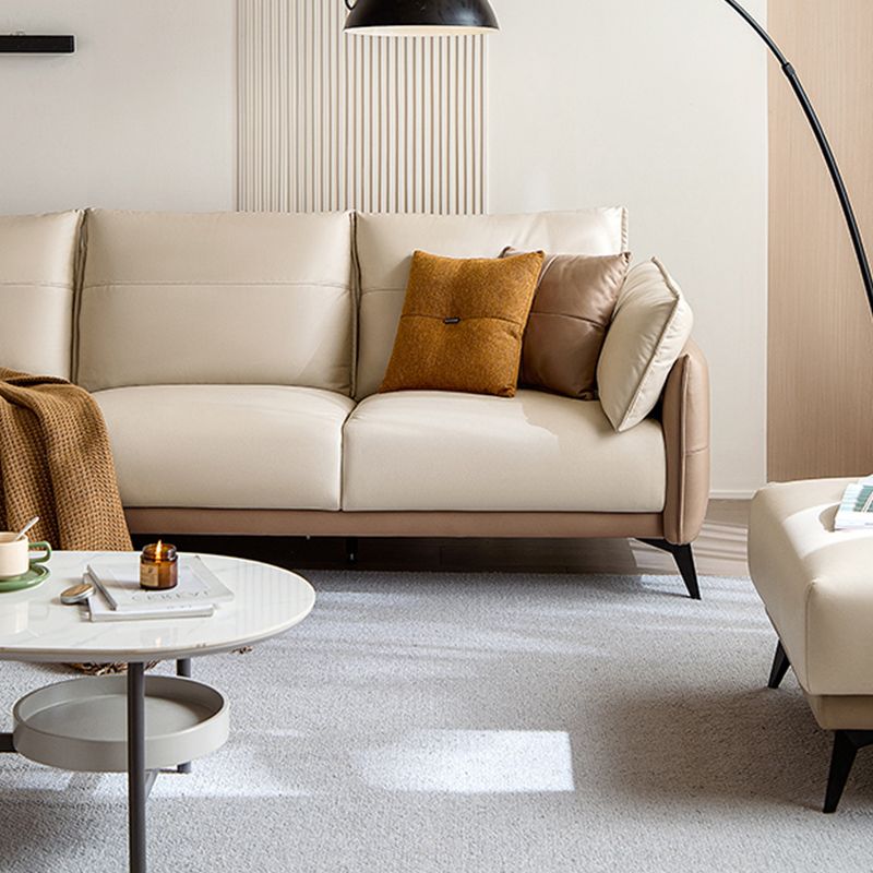 No Distressing Solid Color Scratch Resistant Leather Sofa for Living Room Clearhalo 'furn' 'furn_sofas' 'Furniture' 'Living Room Furniture' 'Sofa' 'sofas' 1200x1200_ca79e783-c828-42a3-8d57-469f85fc4fdb