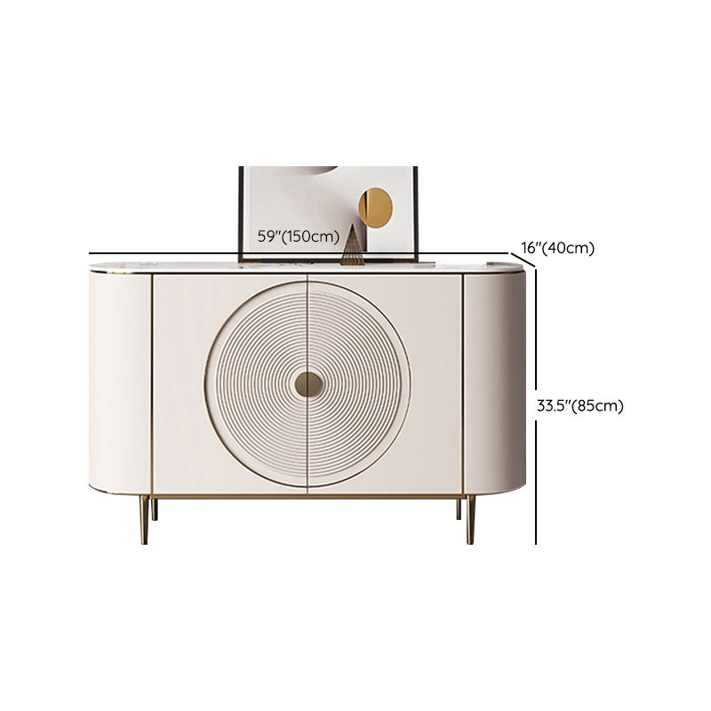 Glam Style Credenza Stone Buffet Stand with Cabinets and Drawers Clearhalo 'buffet_sideboard' 'Buffets & Sideboards' 'furn' 'furn_buffet_sideboard' 'Furniture' 'Kitchen & Dining Furniture' 1200x1200_ca7b668a-7afa-445c-8c51-a907e06db059