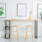 Rectangular Bar Stool and Table Set 1/2/3 Pieces Industrial Pub Table Set