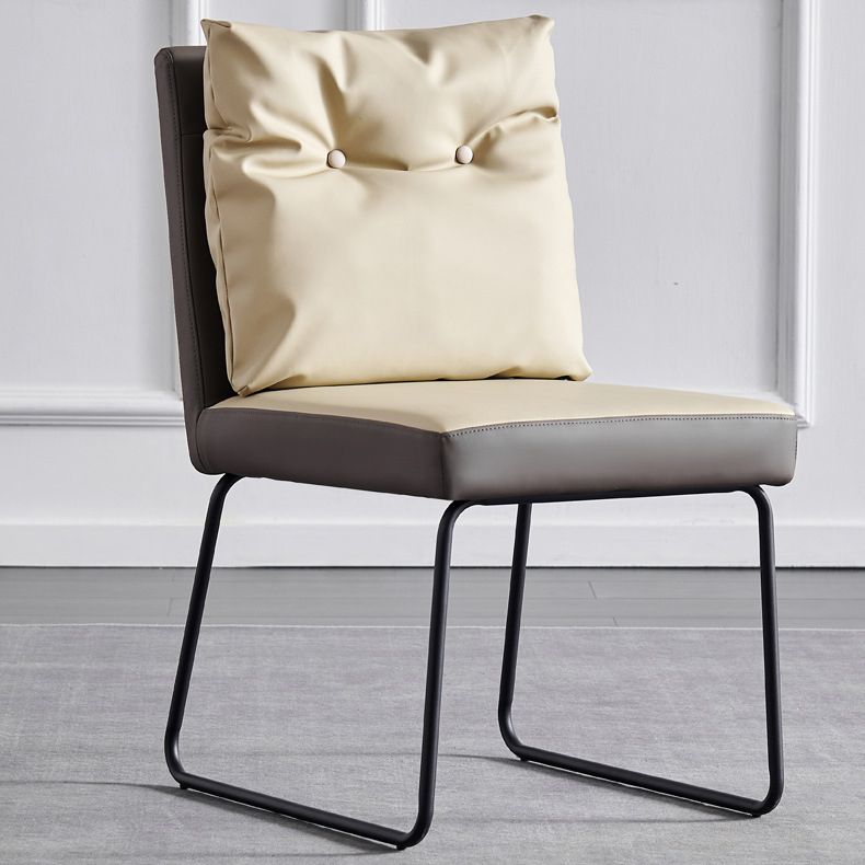 Indoor Industrial Side Chair Solid Back Metal Upholstered Dining Room Chair (Set of 2) Clearhalo ' kitchen&dining_furn' 'Dining Chairs' 'Dining Tables & Seating' 'dining_chair' 'furn' 'furn_dining_chair' 'Furniture' 'furniture_dining_chair' 'Kitchen & Dining Furniture' 'kitchen' 1200x1200_ca7c48c1-369d-4226-a031-f777a281b469