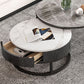 Slate Round Frame Coffee Table Modern Nesting Coffee Table Set with Drawer Clearhalo 'Coffee & Accent Tables' 'Coffee Tables' 'coffee_tables' 'furn' 'furn_coffee_tables' 'Furniture' 'Living Room Furniture' 1200x1200_ca7c60cd-b496-492f-86fc-5c307a9a1265