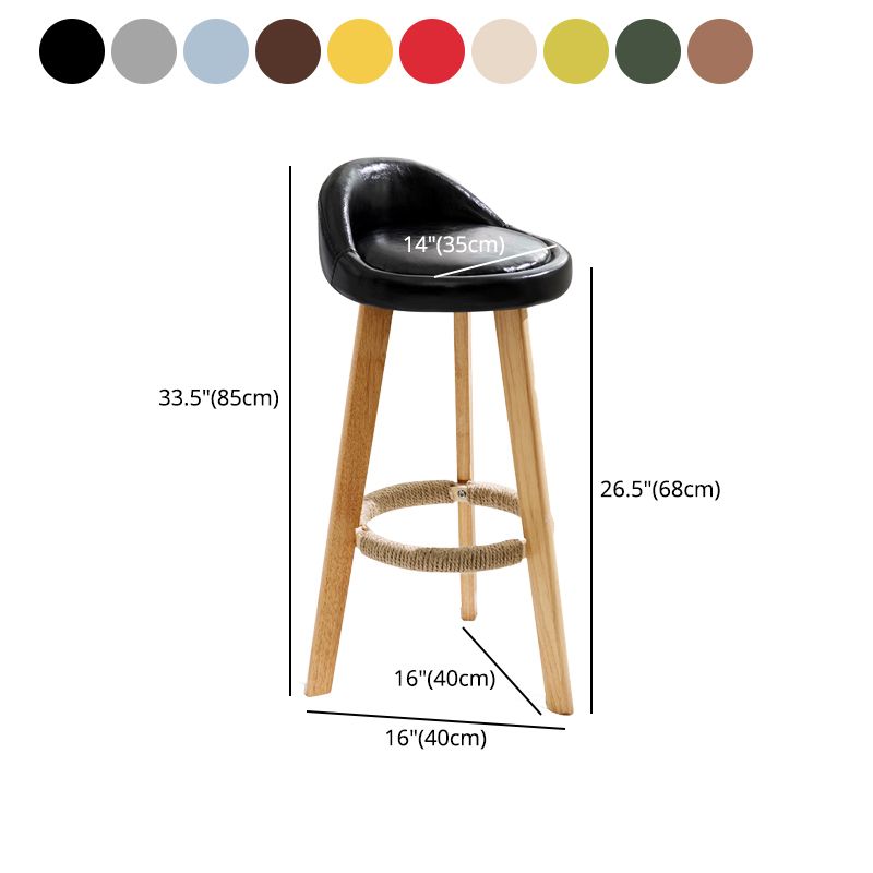 Scandinavian Milk Tea Shop Footrest Stool Matte Finish Upholstered Bar Stools Clearhalo 'Bar Furniture' 'Bar Stools' 'bar_stools' 'furn' 'furn_bar_stools' 'Furniture' 'furniture_bar_stools' 'Kitchen & Dining Furniture' 1200x1200_ca7d2acc-b872-4847-ad3a-518521629349