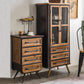 Industrial Cabinet Bar Pulls With Stroge Rectangle Distressed Wood Accent Cabinet Clearhalo 'Cabinets & Chests' 'cabinets_chests' 'furn' 'furn_cabinets_chests' 'Furniture' 'Living Room Furniture' 1200x1200_ca7e51ba-ff2c-4aec-9de9-23a7557cf6aa