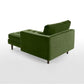 Contemporary Upholstered Chaise Lounge Square Arms Chaise in Green/Blue Clearhalo 'Chairs & Seating' 'Chaise Lounge' 'chaise_lounge' 'furn' 'furn_chaise_lounge' 'Furniture' 'Living Room Furniture' 1200x1200_ca80fc93-e08e-40f1-a1bf-86216d785af0