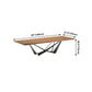 Industrial Solid Wood Table Kitchen Rectangle Dining Table with Black Metal Pedestal Base Clearhalo ' dining_table' 'Dining Tables & Seating' 'Dining Tables' 'furn' 'furn_dining_table' 'Furniture' 'furniture_dining_table' 'Kitchen & Dining Furniture' 'kitchen&dining_furn' 'kitchen' 'kitchen_dining_table' 1200x1200_ca81d9f8-9306-4eef-b590-ad974551c579