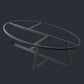 Marble Oval Coffee Table Metal Frame Abstract Cocktail Table Clearhalo 'Coffee & Accent Tables' 'Coffee Tables' 'coffee_tables' 'furn' 'furn_coffee_tables' 'Furniture' 'Living Room Furniture' 1200x1200_ca82d225-bffd-44f1-8f4c-41fad564eb2e