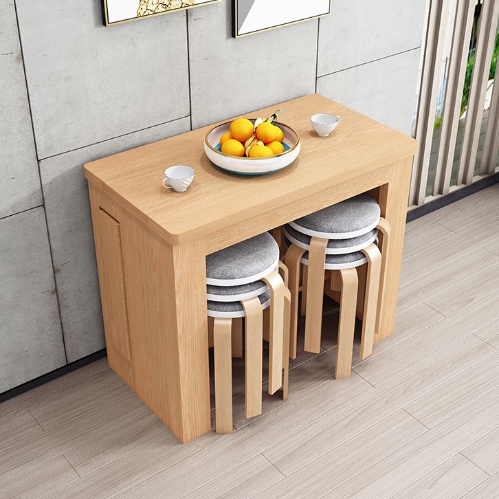 73'' Foldable Poplar Wood Dining Table Extendable Rectangle Table(only ...