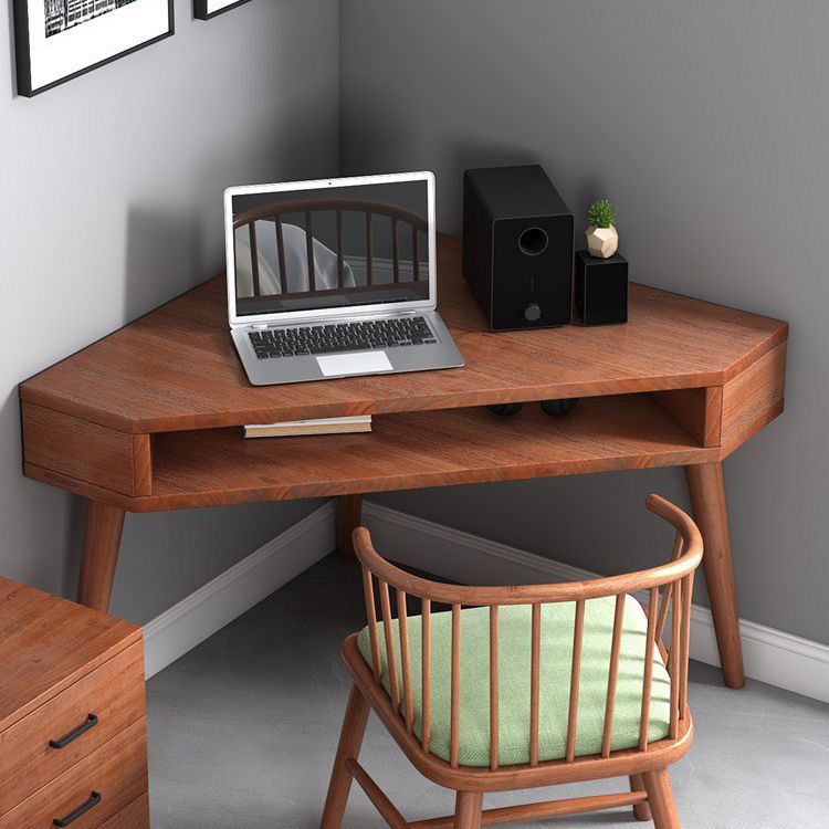 Contemporary Solid Wood Writing Desk Bedroom Office Desk in Brown with Legs Clearhalo 'furn' 'furn_office_desk' 'Furniture' 'Office Desks' 'Office Furniture' 'office_desk' 1200x1200_ca860826-aa3d-4a88-a5fd-261e3f9ef0fd