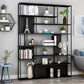 Metal and Wood Shelf Open Etagere Shelf Bookcase for Bedroom