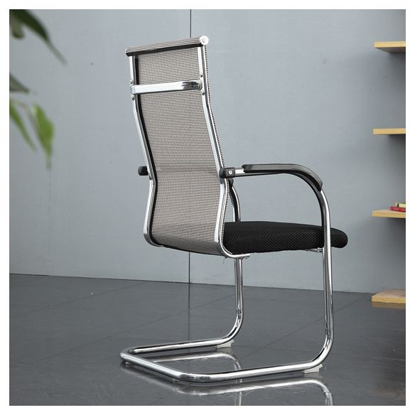 Modern Style Microfiber Office Chair Chrome Metal Base Desk Chair Clearhalo 'furn' 'furn_office_chair' 'Furniture' 'Office Chairs' 'Office Furniture' 'office_chair' 1200x1200_ca8c0a83-496c-4c57-9bb6-d7b98155ddf3