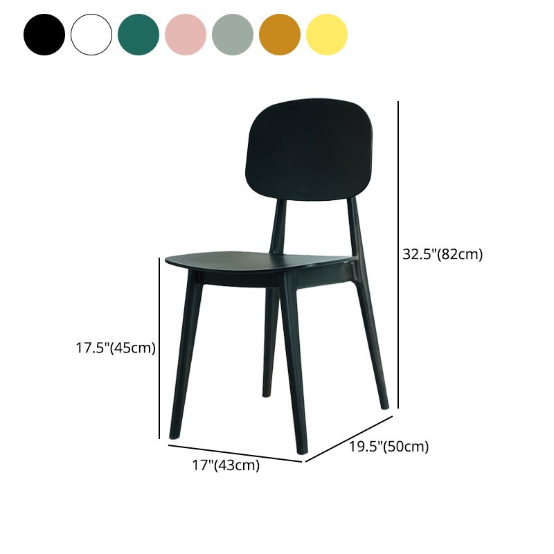 Modern Plastic Side Chair Indoor-Outdoor Open Back Dining Armless Chairs Clearhalo ' kitchen&dining_furn' 'Dining Chairs' 'Dining Tables & Seating' 'dining_chair' 'furn' 'furn_dining_chair' 'Furniture' 'furniture_dining_chair' 'Kitchen & Dining Furniture' 'kitchen' 1200x1200_ca8c1e9e-284a-4650-ad9d-62898a6f1d36
