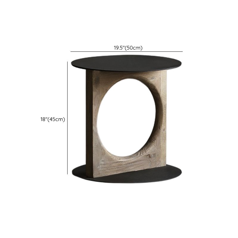 Tavolo da ginnastica rustico in legno in legno massiccio tavolo da estremità rotonda