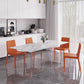 Modern 1/4/5/7 Pieces Dining Table Rectangle Stone Furniture in White Clearhalo 'Dining Room Sets' 'Dining Tables & Seating' 'dining_room_set' 'furn' 'furn_dining_room_set' 'Furniture' 'Kitchen & Dining Furniture' 1200x1200_ca8cfc28-3c82-49d3-ba09-d10460b21f19