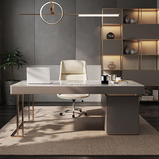 RECTANGULAR STLE TOP Office bureau de style moderne avec 6 tiroirs