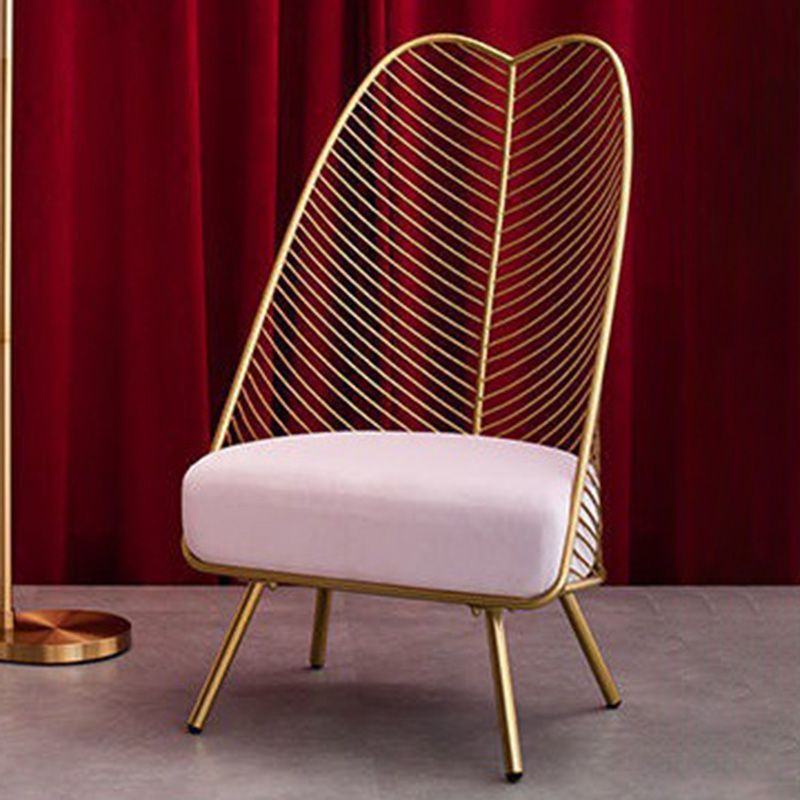 Glam Style Metal Chair Fixed Back Solid Color 4 Legs Armless Chair Clearhalo 'Accent Chairs' 'accent_chairs' 'Chairs & Seating' 'furn' 'furn_accent_chairs' 'Furniture' 'Living Room Furniture' 1200x1200_ca8edb2f-49ad-402a-8a35-b79392e11d7a