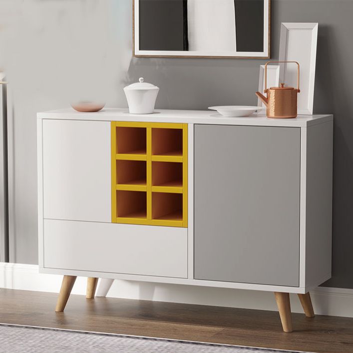 Scheda laterale in stile Glam Porta in legno ingegnerizzato per soggiorno