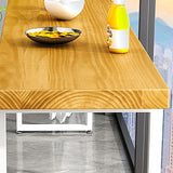 Pine Wood Bar Dining Table Industrial Bar Dining Table with Sled Base in White Clearhalo 'Bar Furniture' 'Bar Tables' 'bar_tables' 'furn' 'furn_bar_tables' 'Furniture' 'furniture_bar_tables' 'Kitchen & Dining Furniture' 1200x1200_ca901dfe-4572-4448-865c-9a77b22c933a