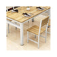 Modern Style MDF Dining Table Set Rectangular Dining Table with Metal Base Clearhalo 'Dining Room Sets' 'Dining Tables & Seating' 'dining_room_set' 'furn' 'furn_dining_room_set' 'Furniture' 'furniture_dining_room_set' 'Kitchen & Dining Furniture' 'kitchen&dining_furn' 'kitchen' 1200x1200_ca90edf0-ab5d-4b4b-b102-7a3f8df98c37