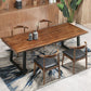 Industrial Style Rectangle Dining Table Wooden Table with Metal Legs for Home Use Clearhalo 'Dining Tables & Seating' 'Dining Tables' 'dining_table' 'furn' 'furn_dining_table' 'Furniture' 'Kitchen & Dining Furniture' 1200x1200_ca91b3b5-325a-4e43-8bde-15ffc7e7401c