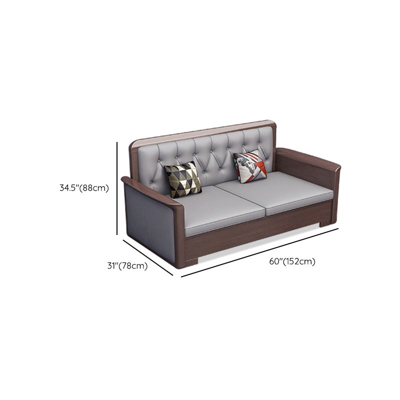 Modern Solid Wood Faux Leather Square Arm Sofa with Tufted Back Clearhalo 'furn' 'furn_sofas' 'Furniture' 'Living Room Furniture' 'Sofa' 'sofas' 1200x1200_ca921521-8183-4262-b4a8-a616114fb564
