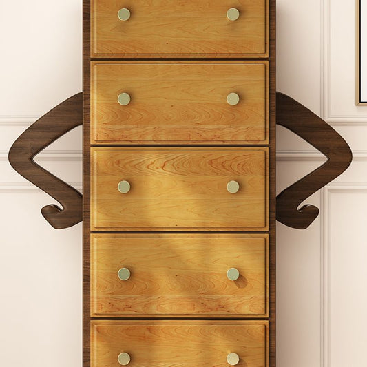 American Traditional Lingerie Chest Solid Wood Storage Chest for Bedroom