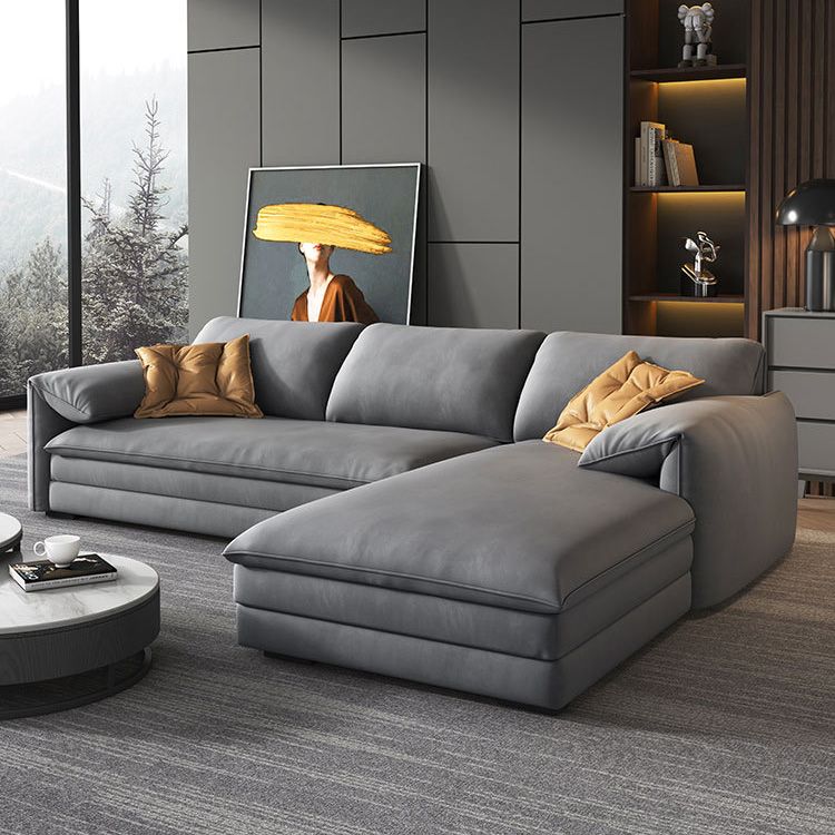 68 "W Contemporáne de tela de sofá seccional Sectional